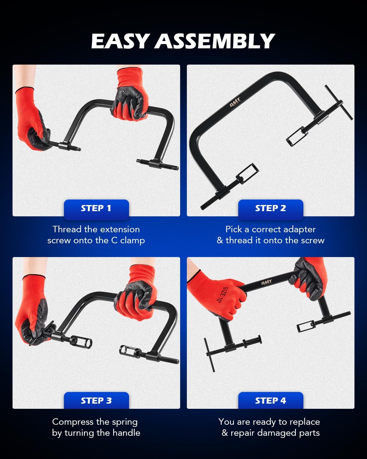 Thumbnail 3 de Orion Motor Tech Valve Spring Compressor Kit — 10-Piece Clamp, Extenders, Adapters, and Lever