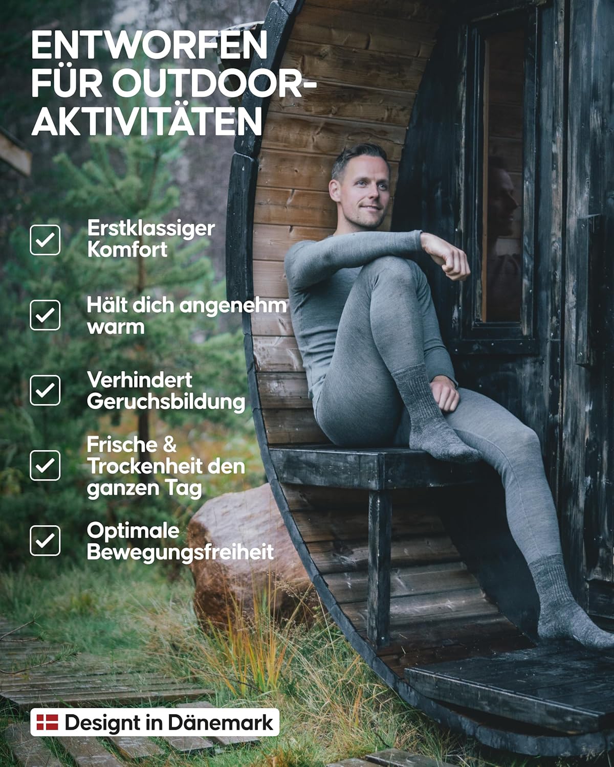 Thumbnail 3 de DANISH ENDURANCE Merino Thermounterhose 180 g/m² 🩲