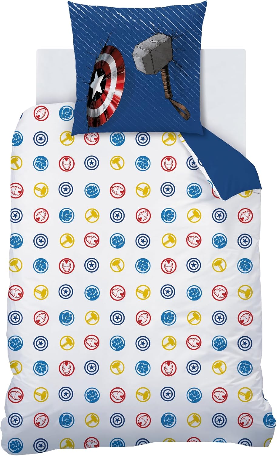 Thumbnail 2 de OMYDREAM Avengers Home parure de lit imprimée pour garçon (100% coton) : housse 140x200 + taie 63x63