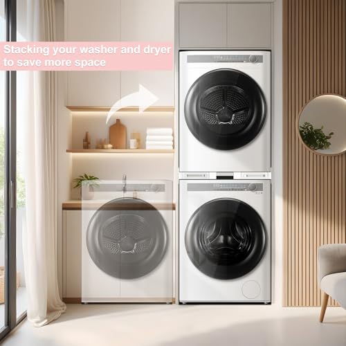 Thumbnail 4 de NIUXX Kit apilar lavadora y secadora universal ajustable (56–69 cm) con marco intermedio y 6 tubos