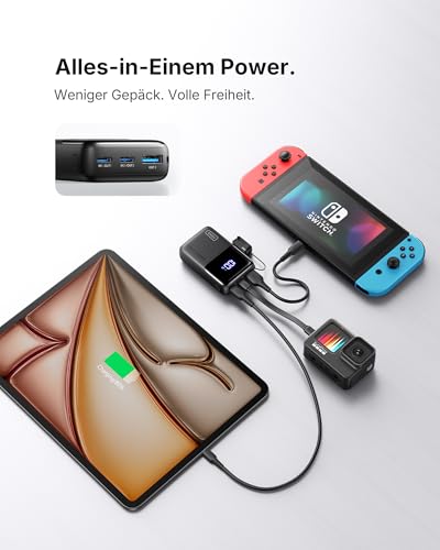 Detalle de INIU Ultra Mini Powerbank 10000mAh 45W – Kompaktes Schnellladen für Unterwegs