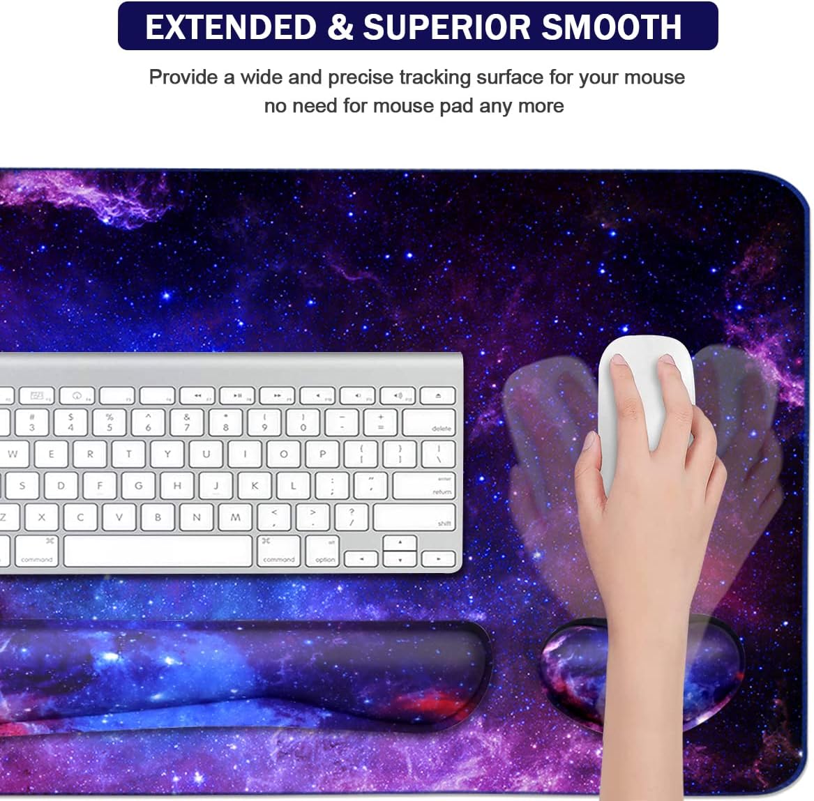 Thumbnail 3 de Yunoble SF20251007B0BCXK78FQ 4-in-1 Large Gaming Desk Mat with Wrist Rests