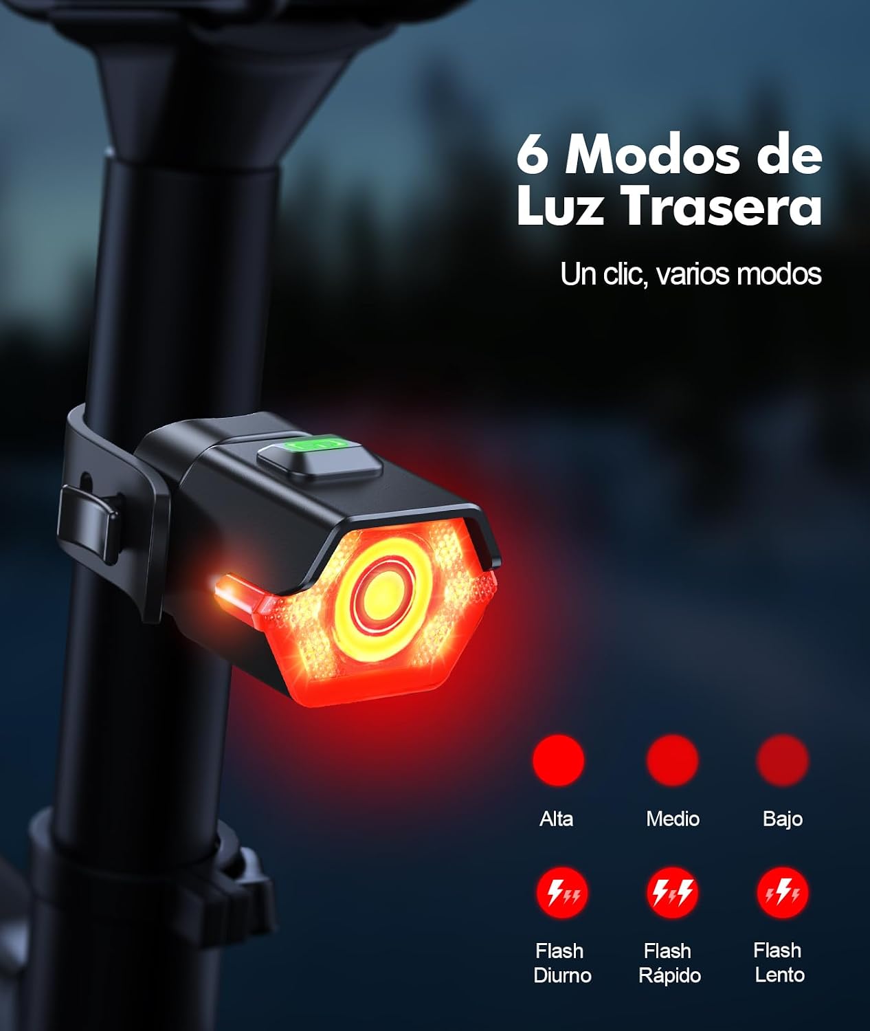 Thumbnail 2 de CIRYCASE Luces Bicicleta LED Delantera y Trasera