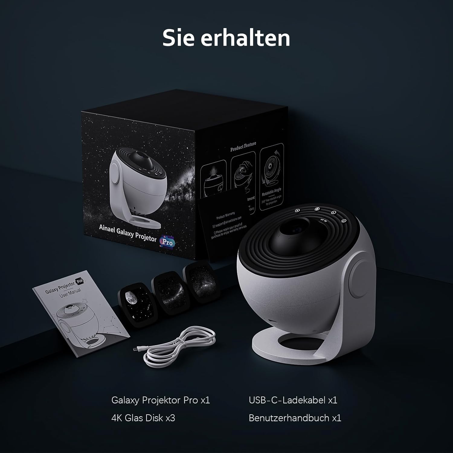 Thumbnail 6 de Ainael Sternenhimmel Projektor Galaxy Pro Nachtlicht 🌌