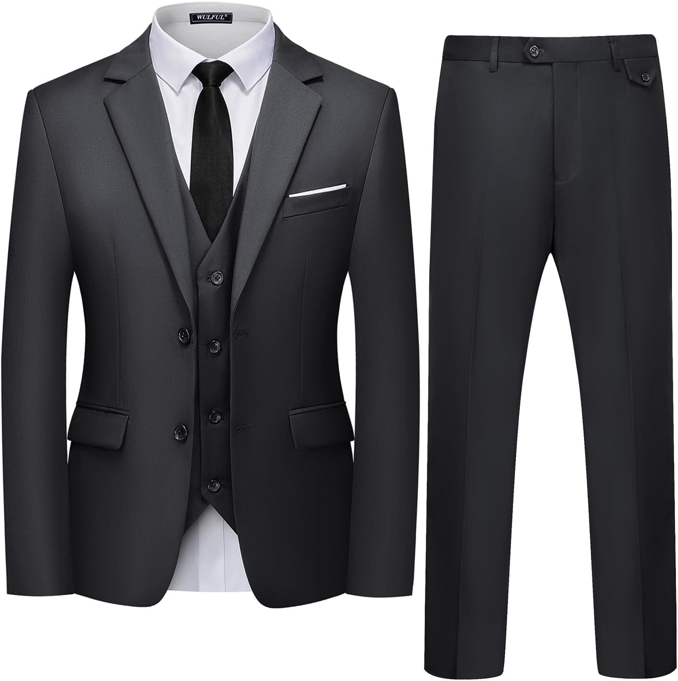 Thumbnail 6 de WULFUL Men's 3-Piece Slim Fit Suit Set 3-piece 🕴