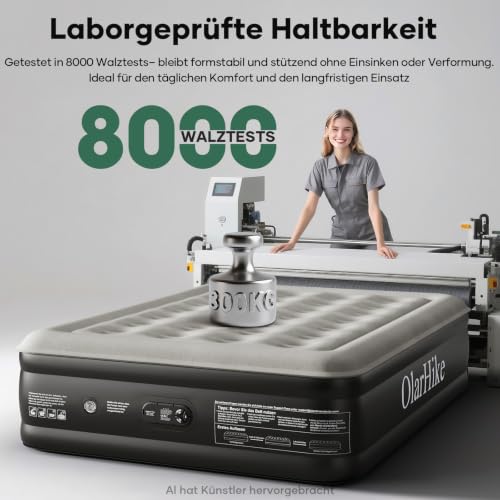 Thumbnail 6 de OlarHike Luftmatratze selbstaufblasend 140x200x50 cm – Gästebett mit integrierter Pumpe