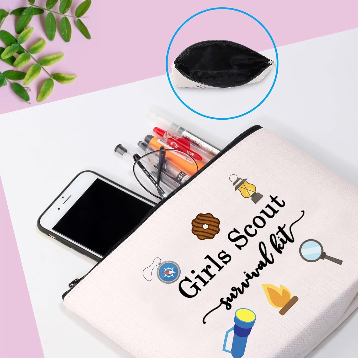 Detalle 2 de Scout Leader Gift: Girls Scout Survival Kit Funny Zipper Pouch EU