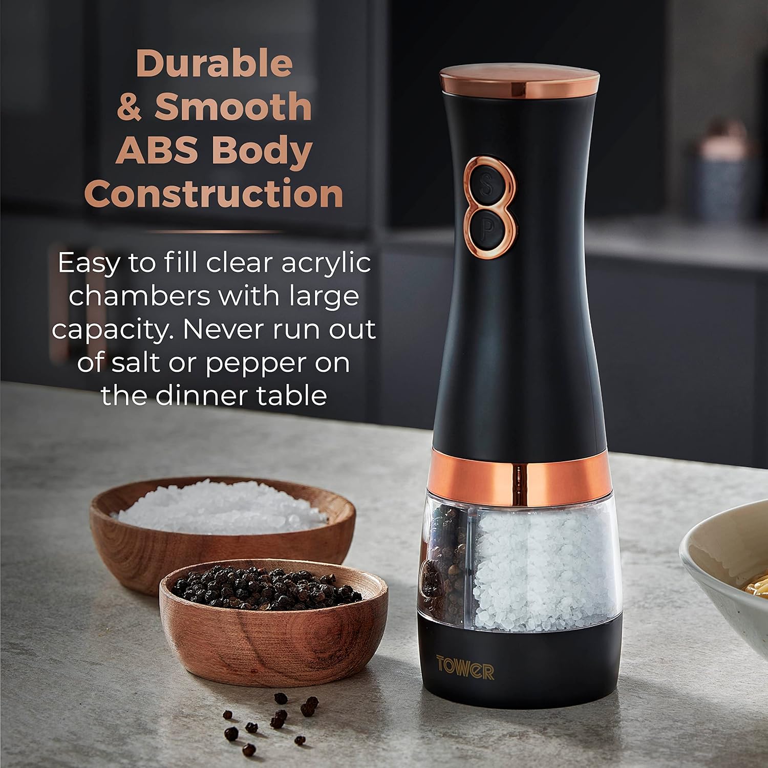 Thumbnail 2 de Tower Electric Salt and Pepper Mills