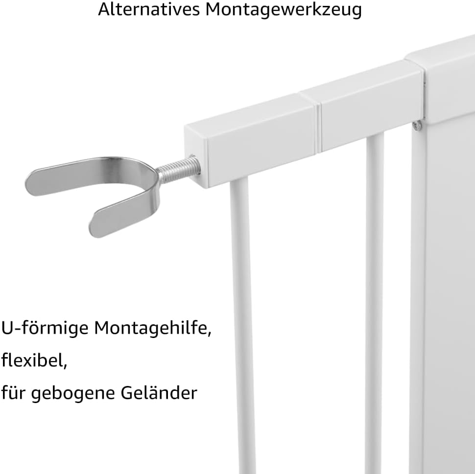 Detalle de unipaws Transparentes Hundegitter – Druckmontage, 74–109 cm, Weiß