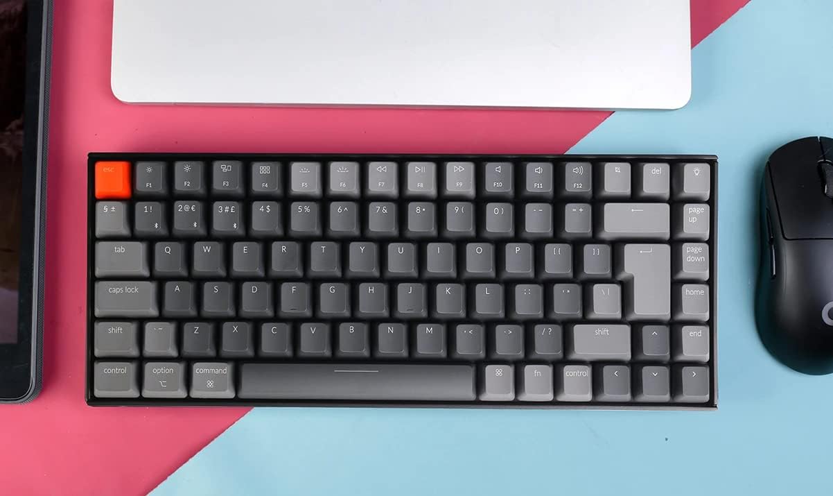Detalle de Keychron K2 Wireless Bluetooth/USB Wired Gaming Mechanical Keyboard (84-key ISO-UK) with Gateron Red Switches