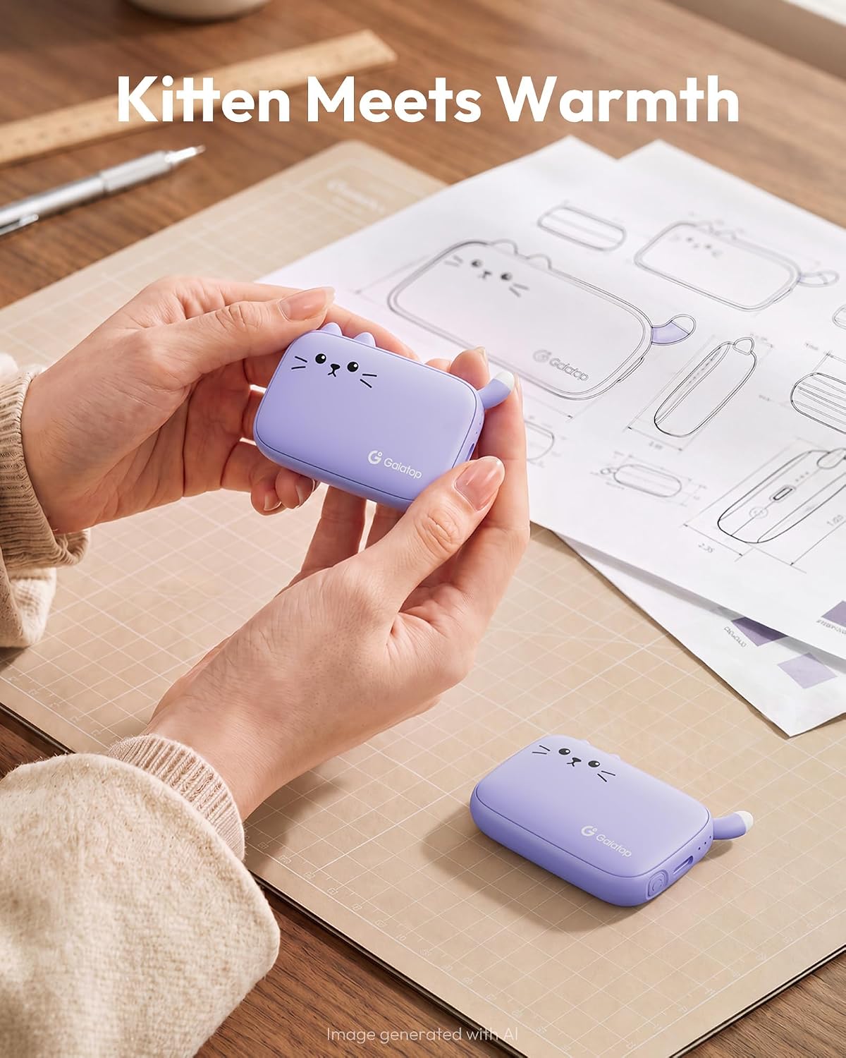 Detalle de Gaiatop HW-10 Rechargeable Hand Warmers, 2-Pack, 3 Heat Levels