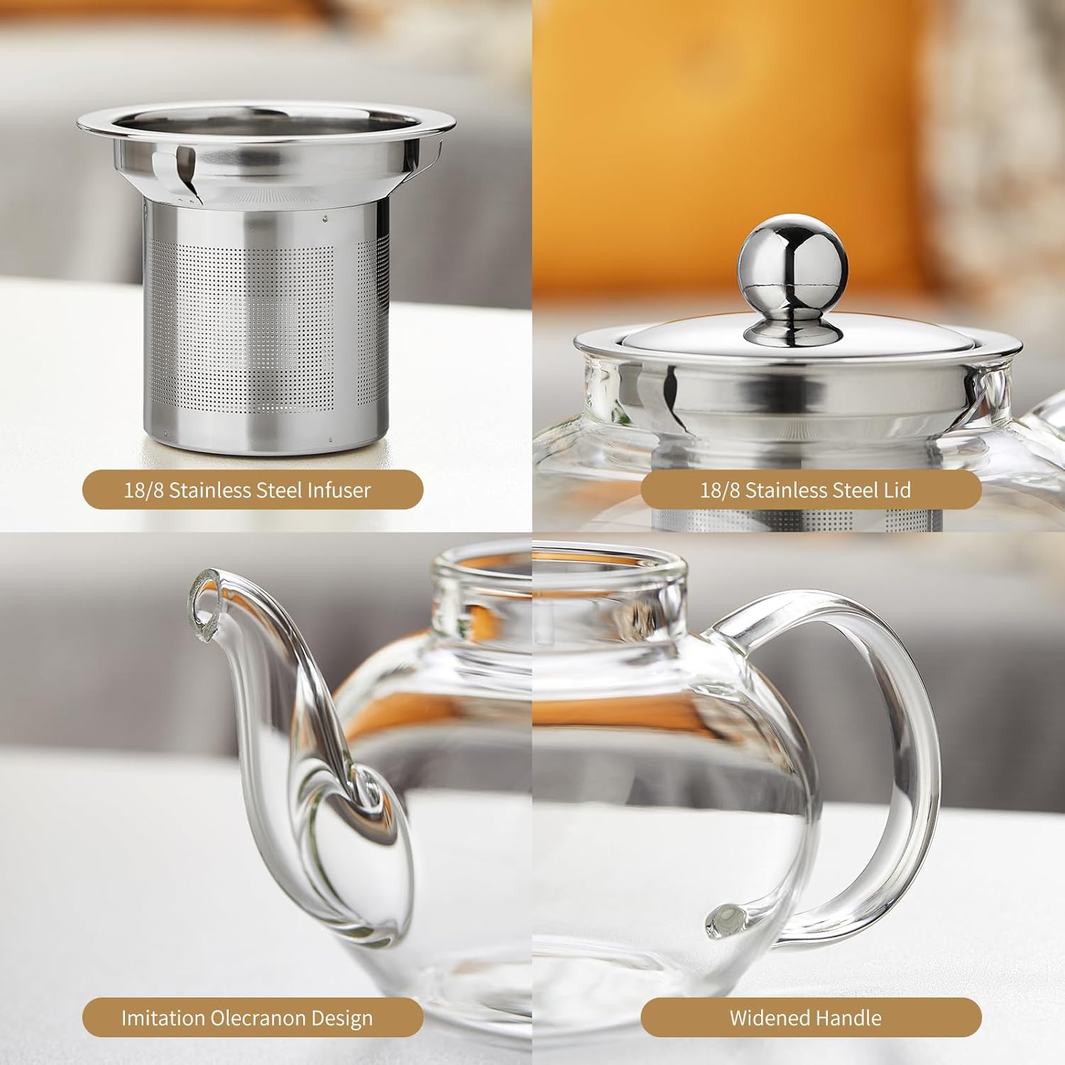 Thumbnail 4 de ClearTea Maker Glass Teapot 600ml ๐ต