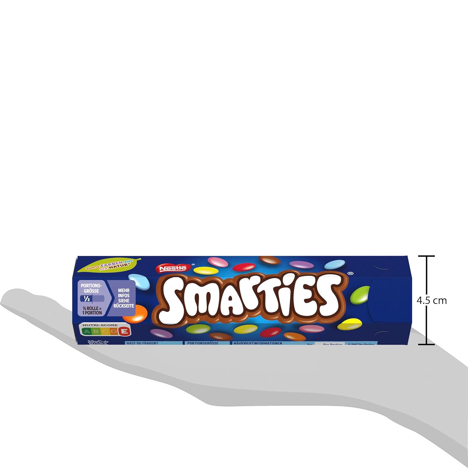 Detalle de Nestlé SMARTIES Hexagon-Rolle: bunte Schokolinsen im 24er Pack (Hexagon-Rolle)