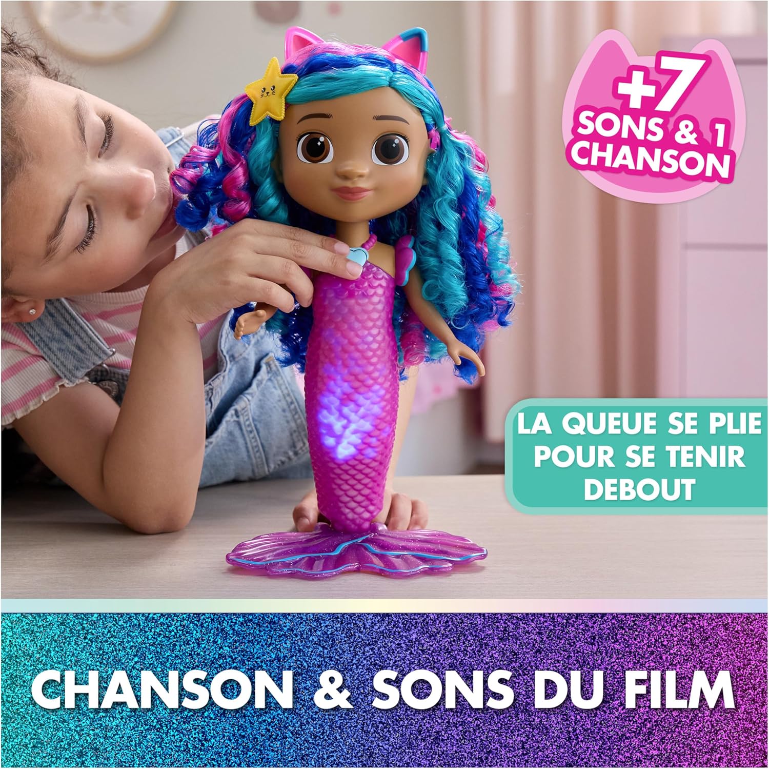 Thumbnail 2 de Gabby et la Maison Magique Le Film : Poupée Sirène Gabby 35 cm avec Sons et Lumières