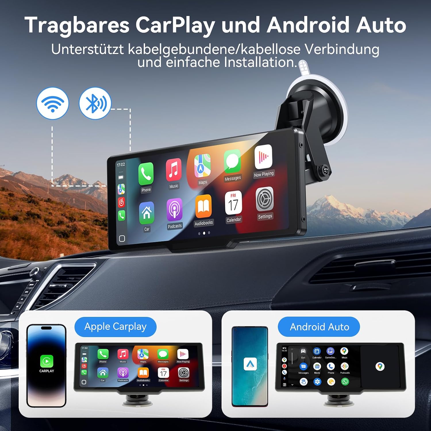 Detalle 2 de Carpeer CarPlay Display 10,6 Zoll
