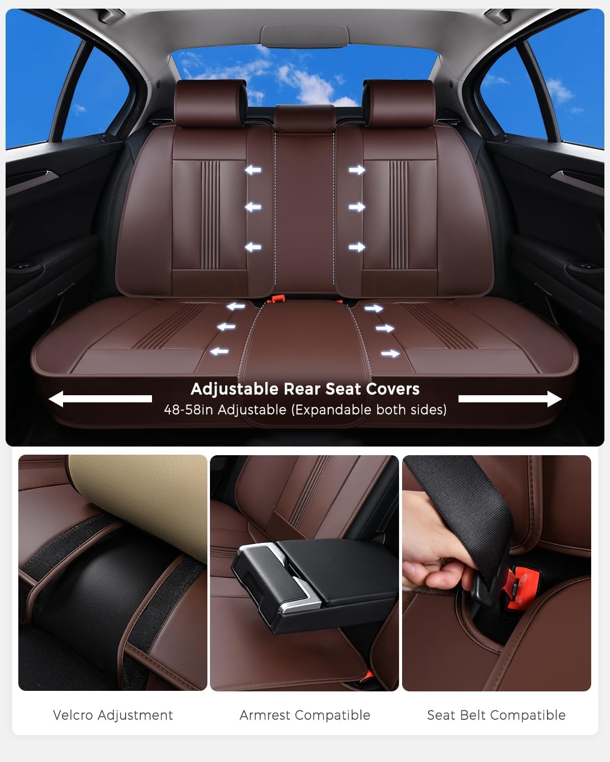 Detalle de Huidasource Car Seat Covers, Nappa Leather