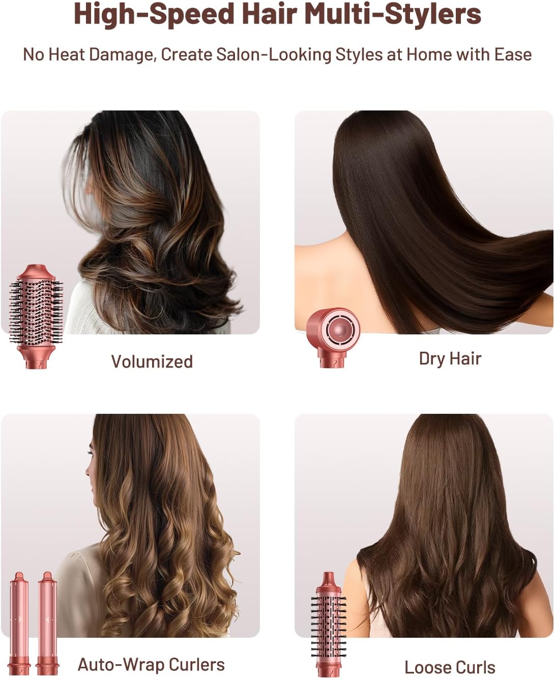 Detalle 2 de HITTIONA Airstyler 5‑in‑1 Haartool – Auto‑Lockenstab