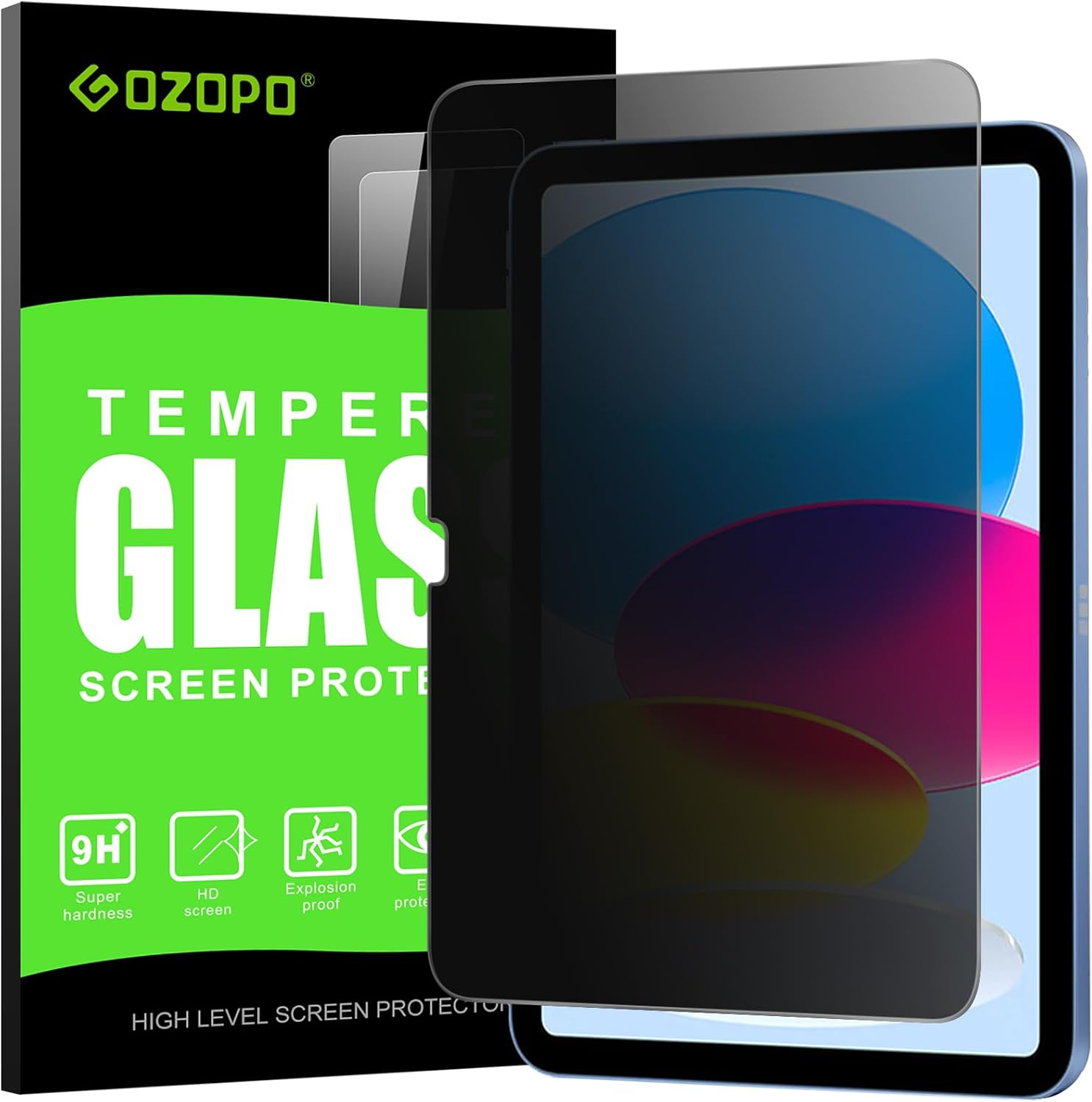 Detalle de GOZOPO Privacy Screen Protector for iPad A16 11th Gen 11-inch