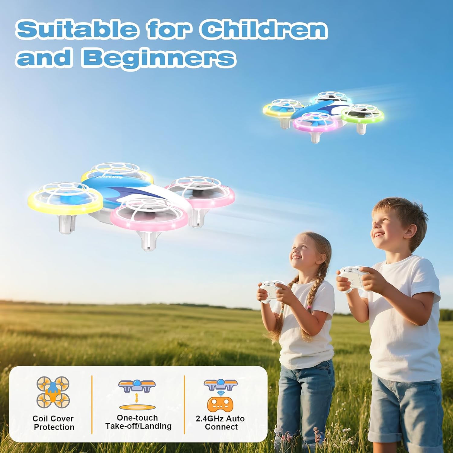 Thumbnail 1 de HOTOIQ Mini Drone for Kids 24-30 mins