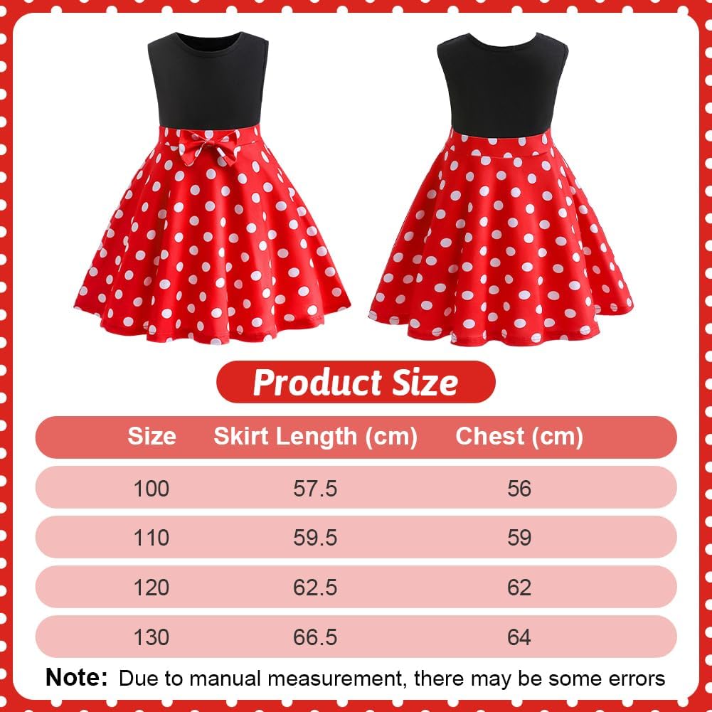 Thumbnail 1 de DiULi Vestito Costume 2 Pcs Ragazza con Cerchio per Capelli e Gonna Tutu Pois – Costume Mouse per Bambine 100-130