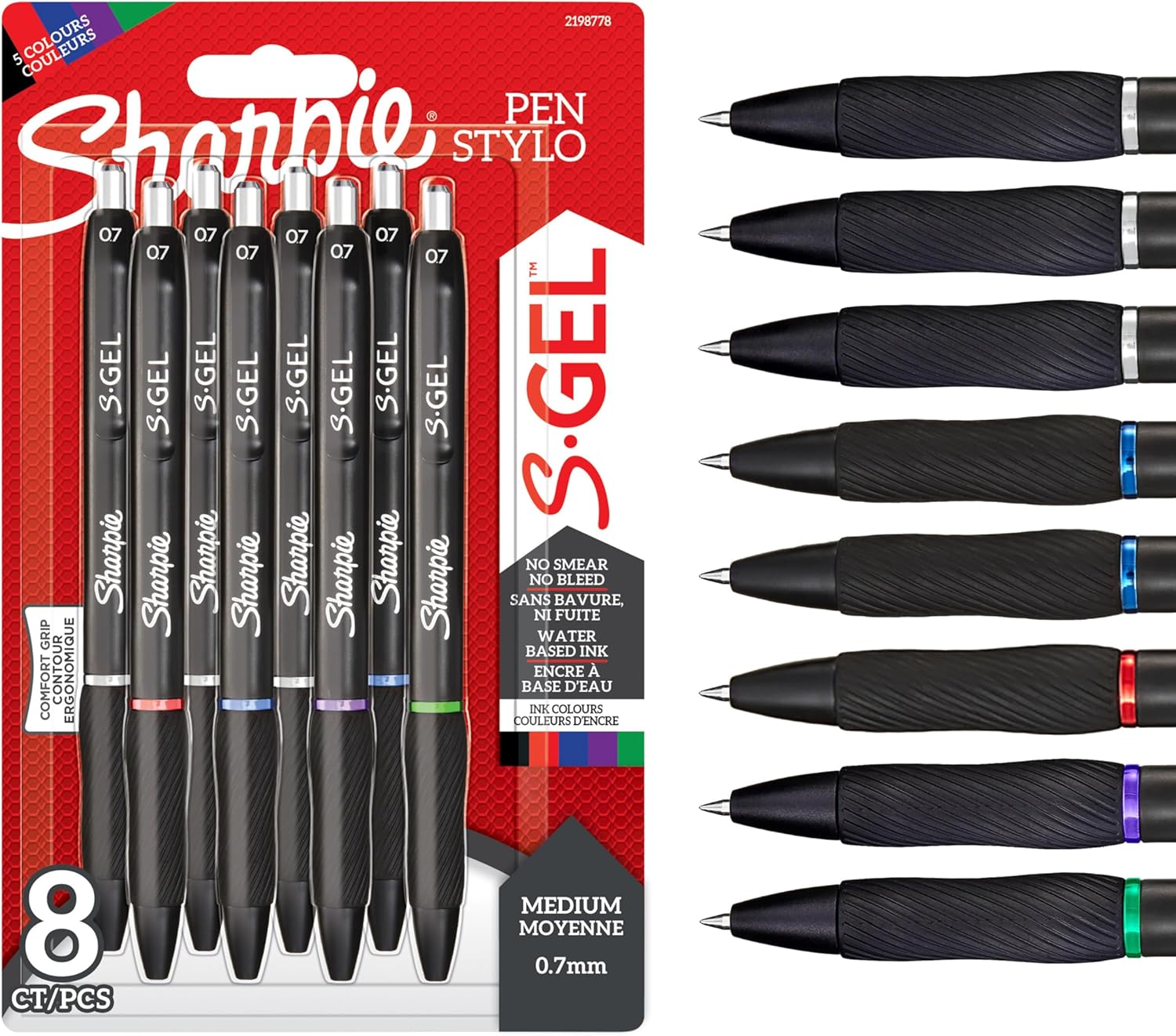 Sharpie S-Gel Penne gel 0,7 mm 8 colori