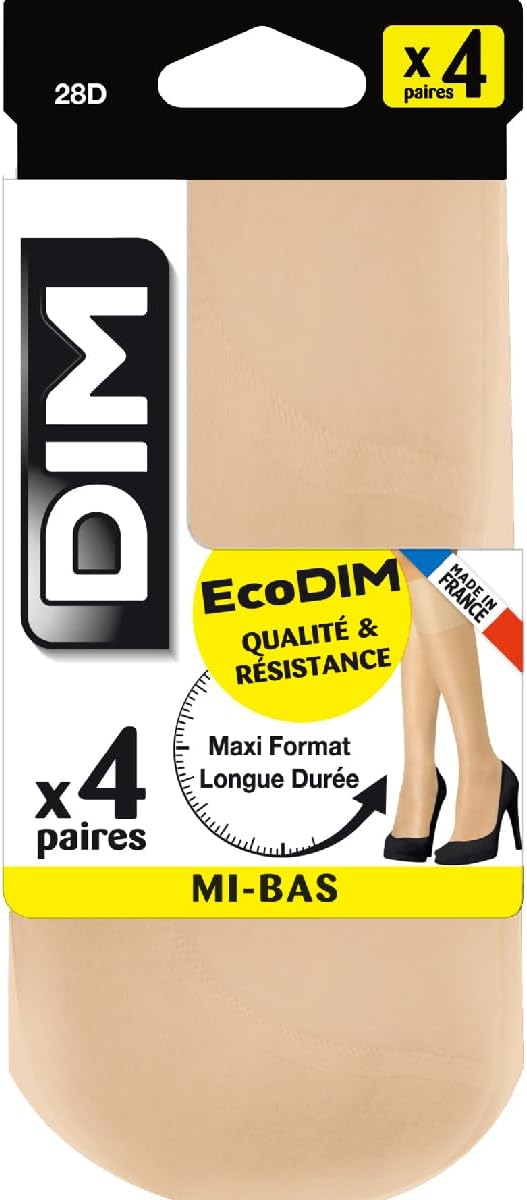 Thumbnail 1 de Chaussettes mi-bas DIM Mes Essentials Soft pour femme x2 en mousse semi-opaque