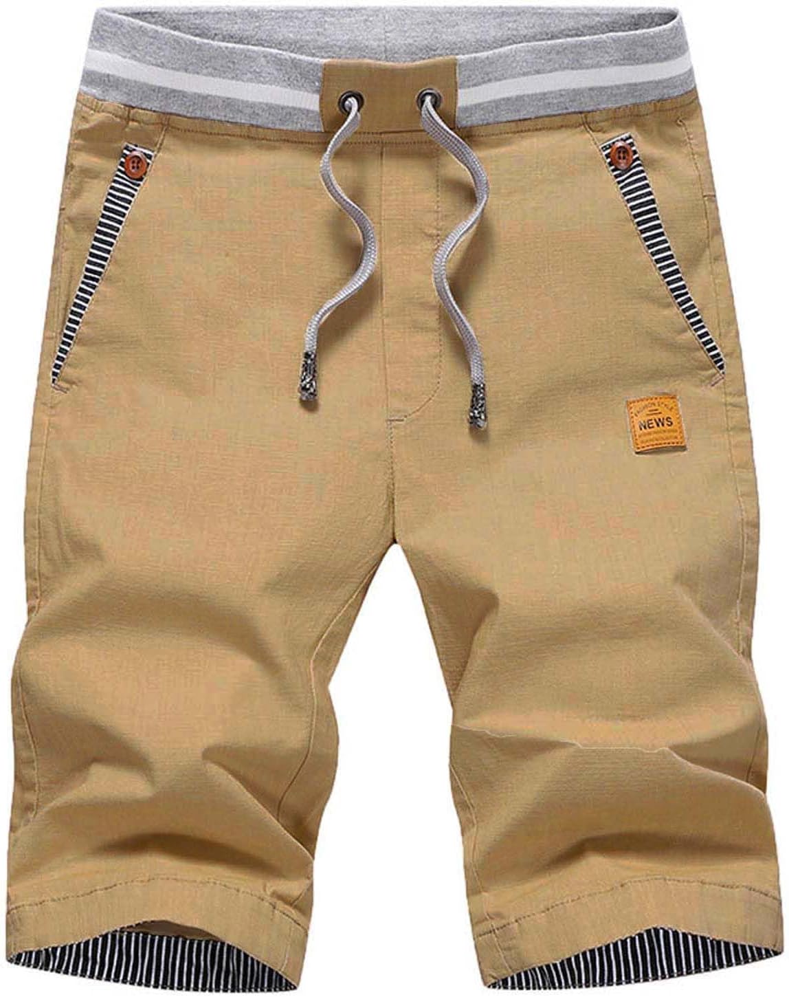 Thumbnail 6 de JustSun Kurze Hosen Herren Shorts Chino Baumwolle Sommer mit Tunnelzug