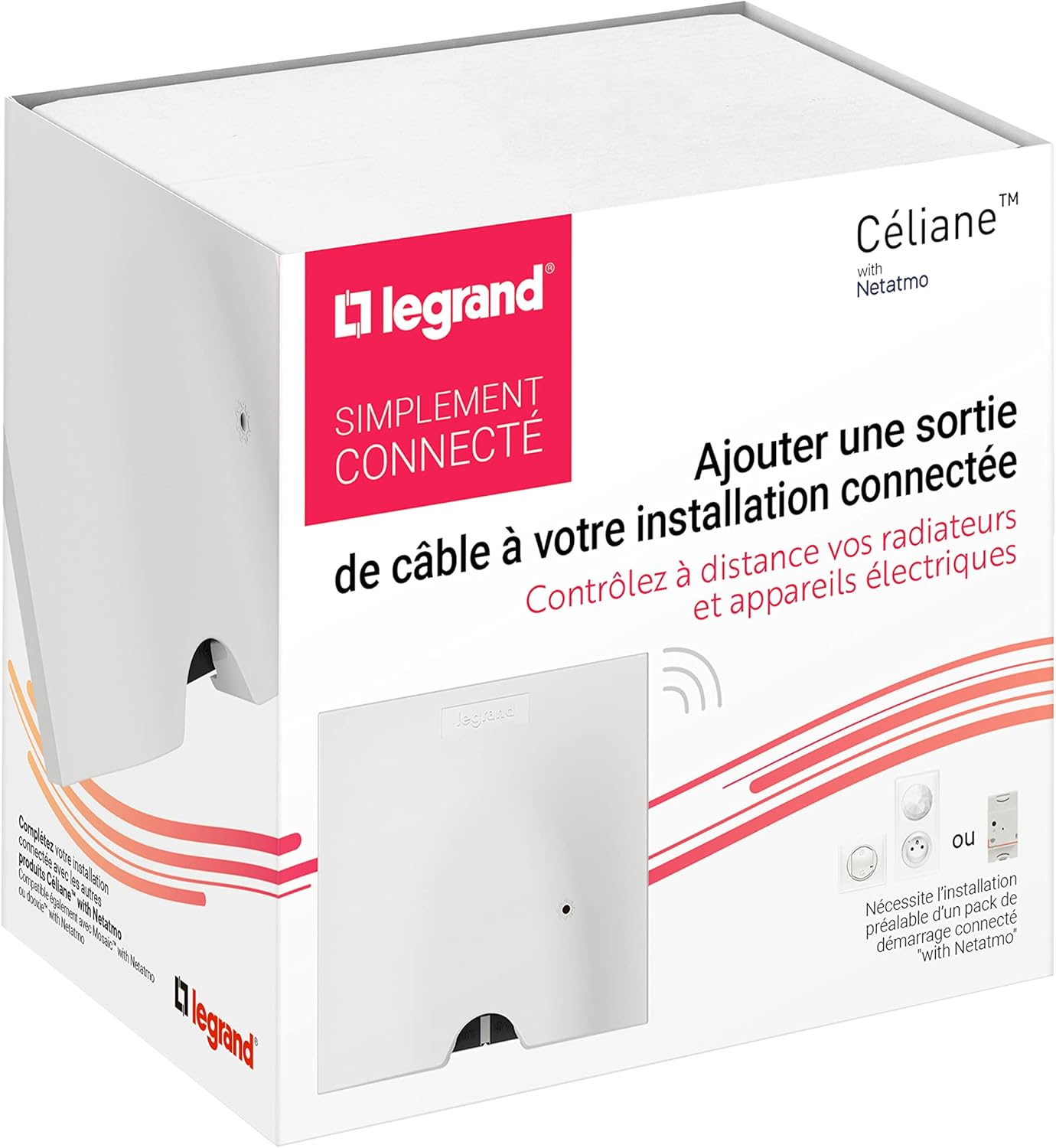 Thumbnail 4 de LEGRAND Sortie de Câble Connectée Céliane 230V – Compatible Fil Pilote (jusqu’à 3000 W) - Blanc