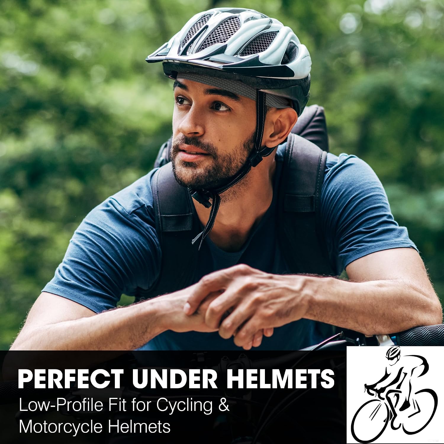 Thumbnail 5 de WTACTFUL 3-Pack Cooling Skull Caps (Breathable 3D Mesh) for Running, Cycling, Gym & All-Season Wear