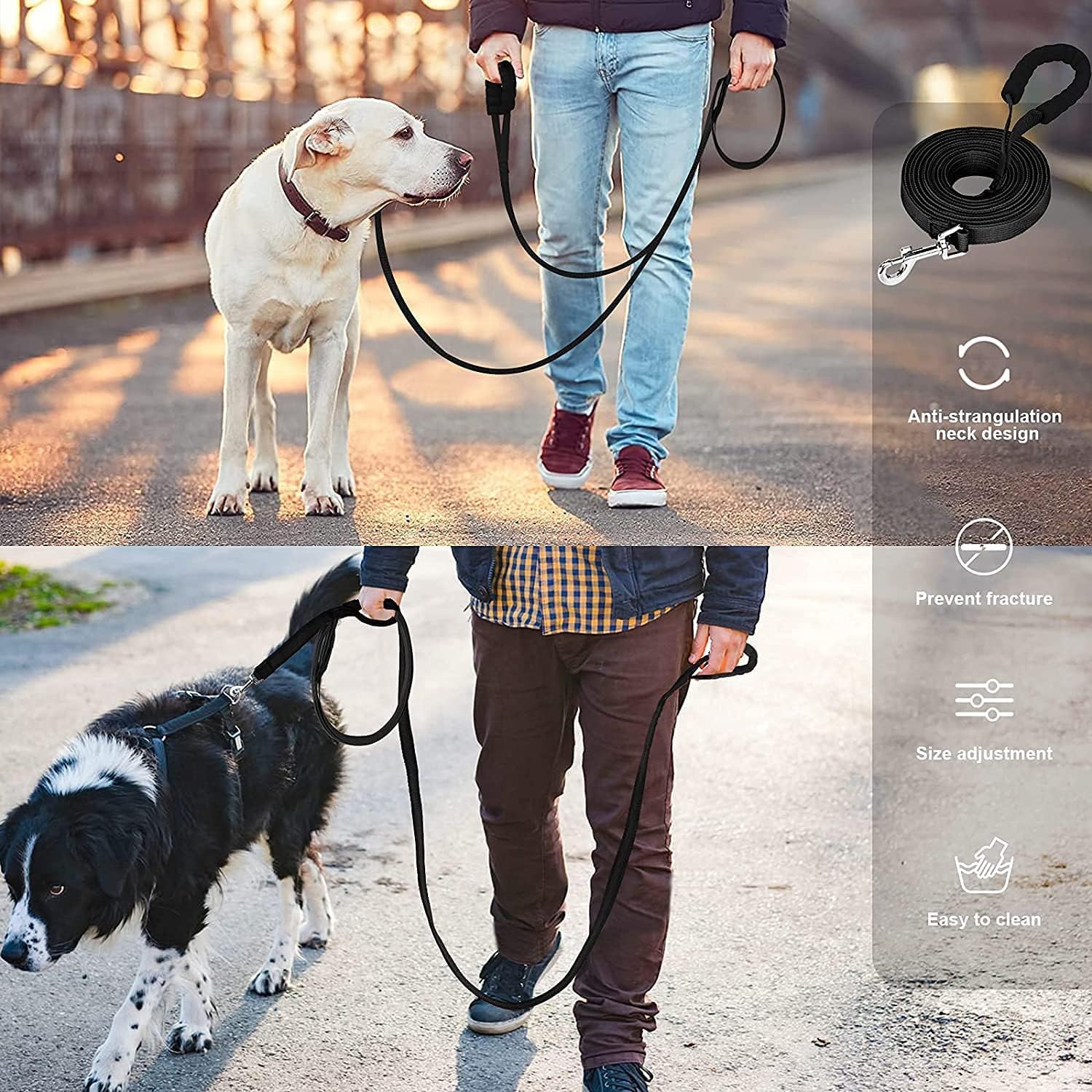 Detalle de Comfen longe pour chien 5 m à 30 m avec poignée de dressage