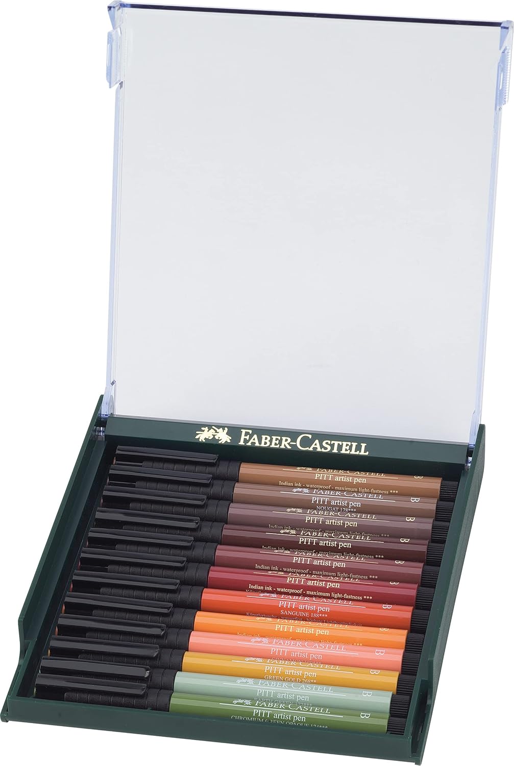Thumbnail 1 de Faber-Castell Pitt Artist Pen 267422 Tuschezeichner – 12er-Packung in Erdfarben