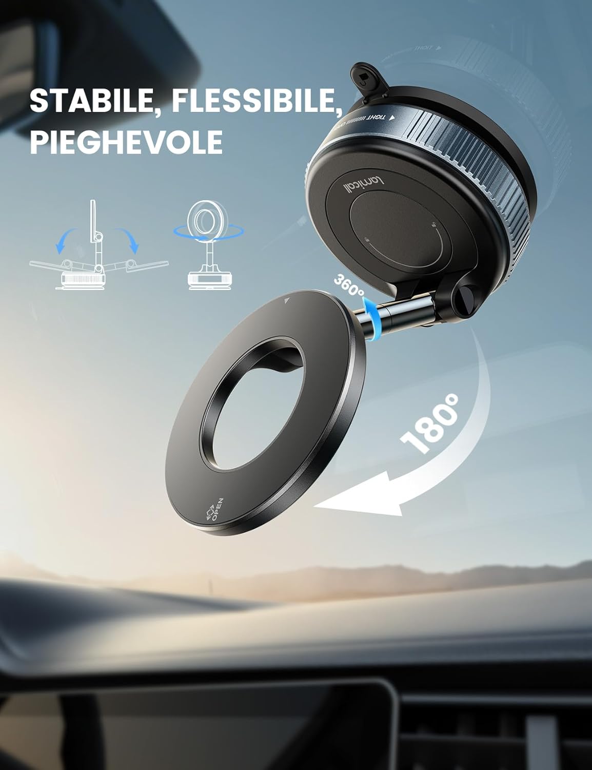 Thumbnail 3 de Lamicall Supporto MagSafe 360° per Auto