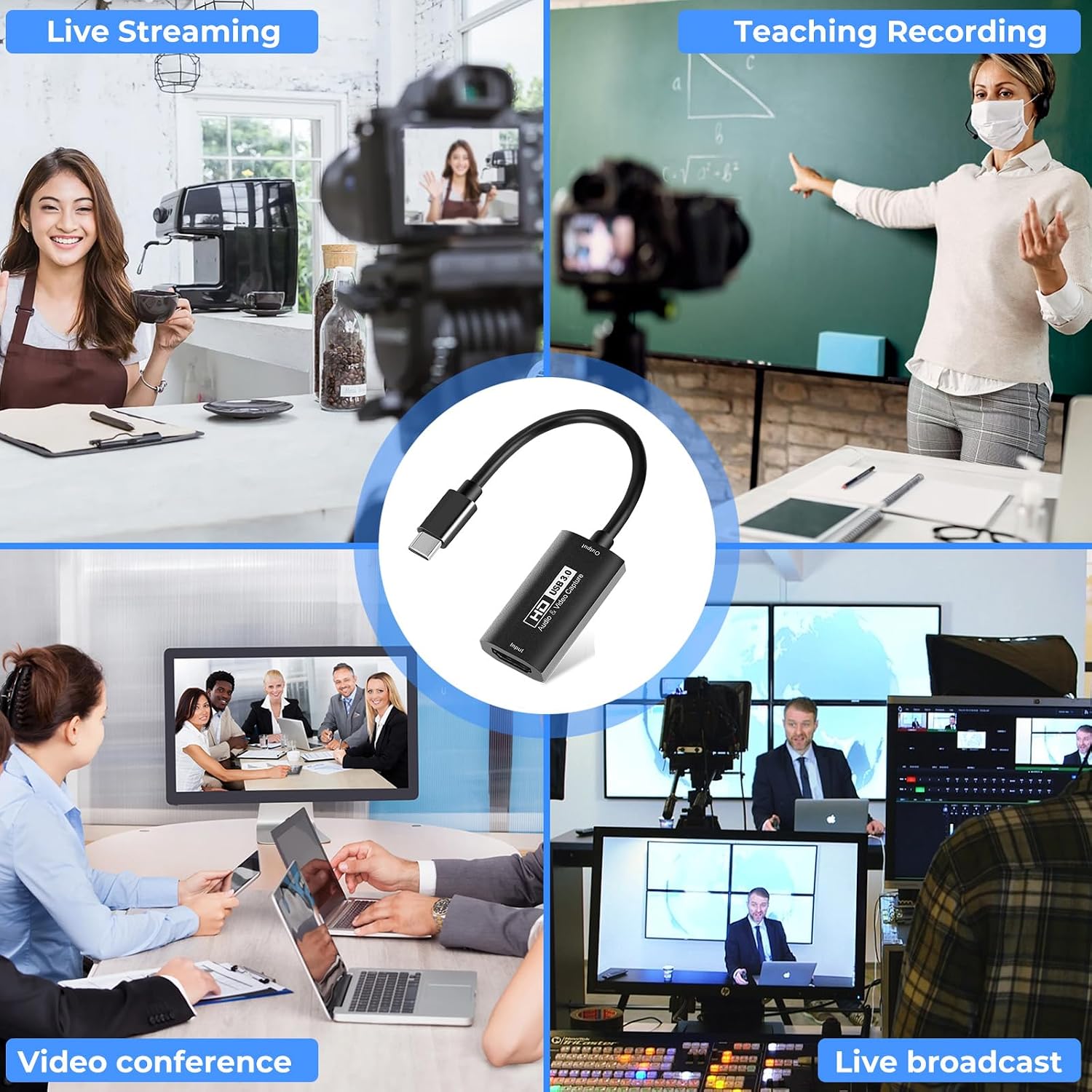 Thumbnail 6 de Guermok Video Capture Card: USB 3.0 HDMI to USB-C with 4K/1080p60 Capabilities