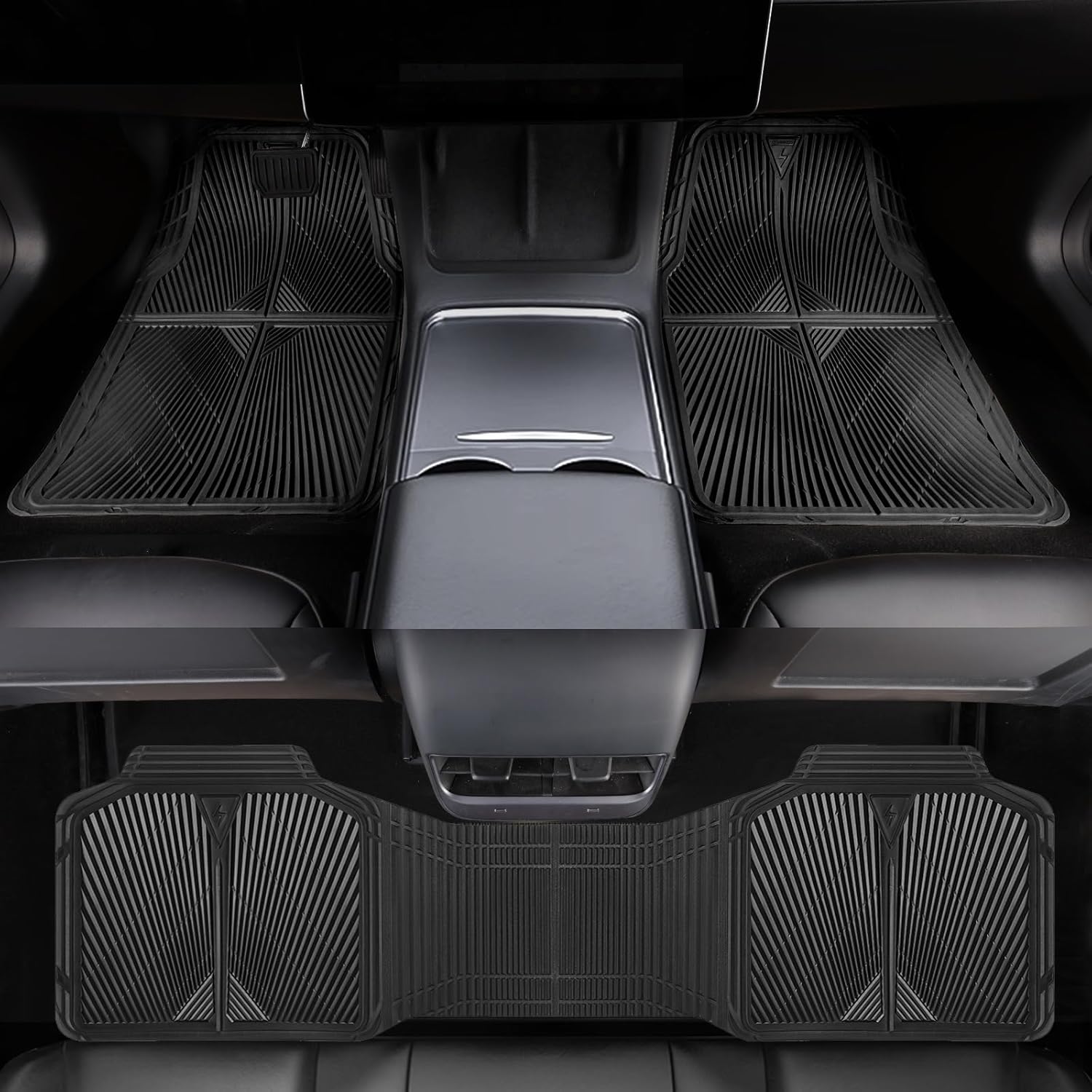 Thumbnail 1 de CAR PASS Rubber Floor Mats 3-Piece
