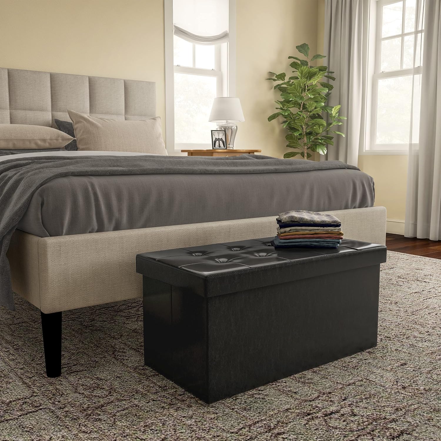 Detalle de Home-Complete Storage Ottoman 30-Inch