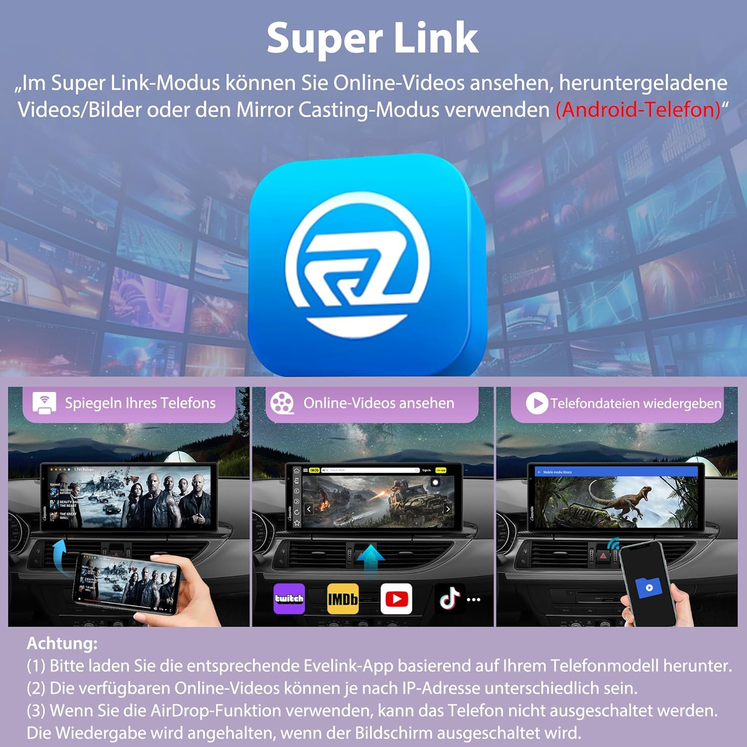 Thumbnail 3 de CARPURIDE 10,26 Zoll CarPlay, Dashcam