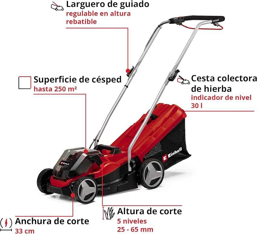 Detalle de Einhell GE-CM 36/33 Li Cortacésped 36 V, 33 cm