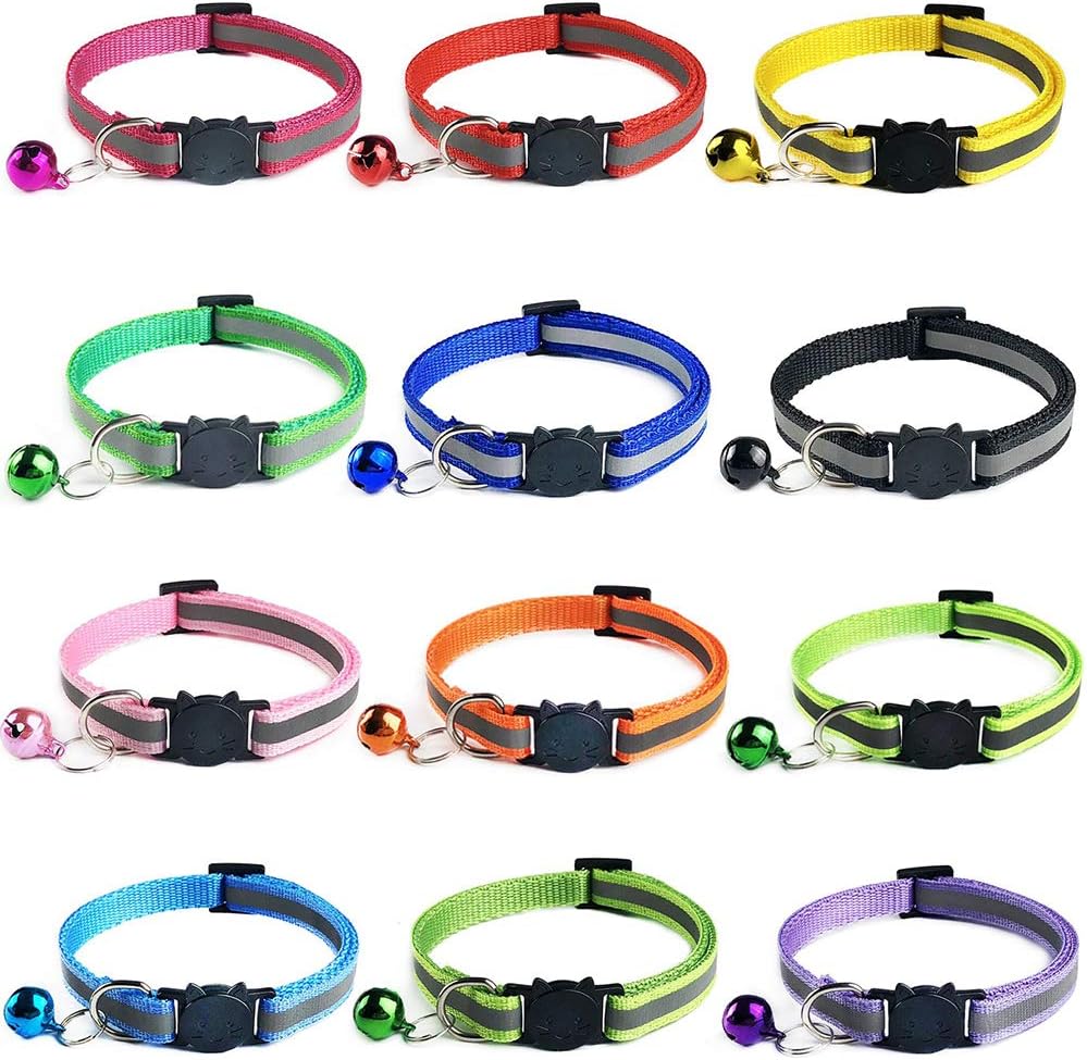 Detalle de Tafeiya Reflective Cat Collars 12 pack