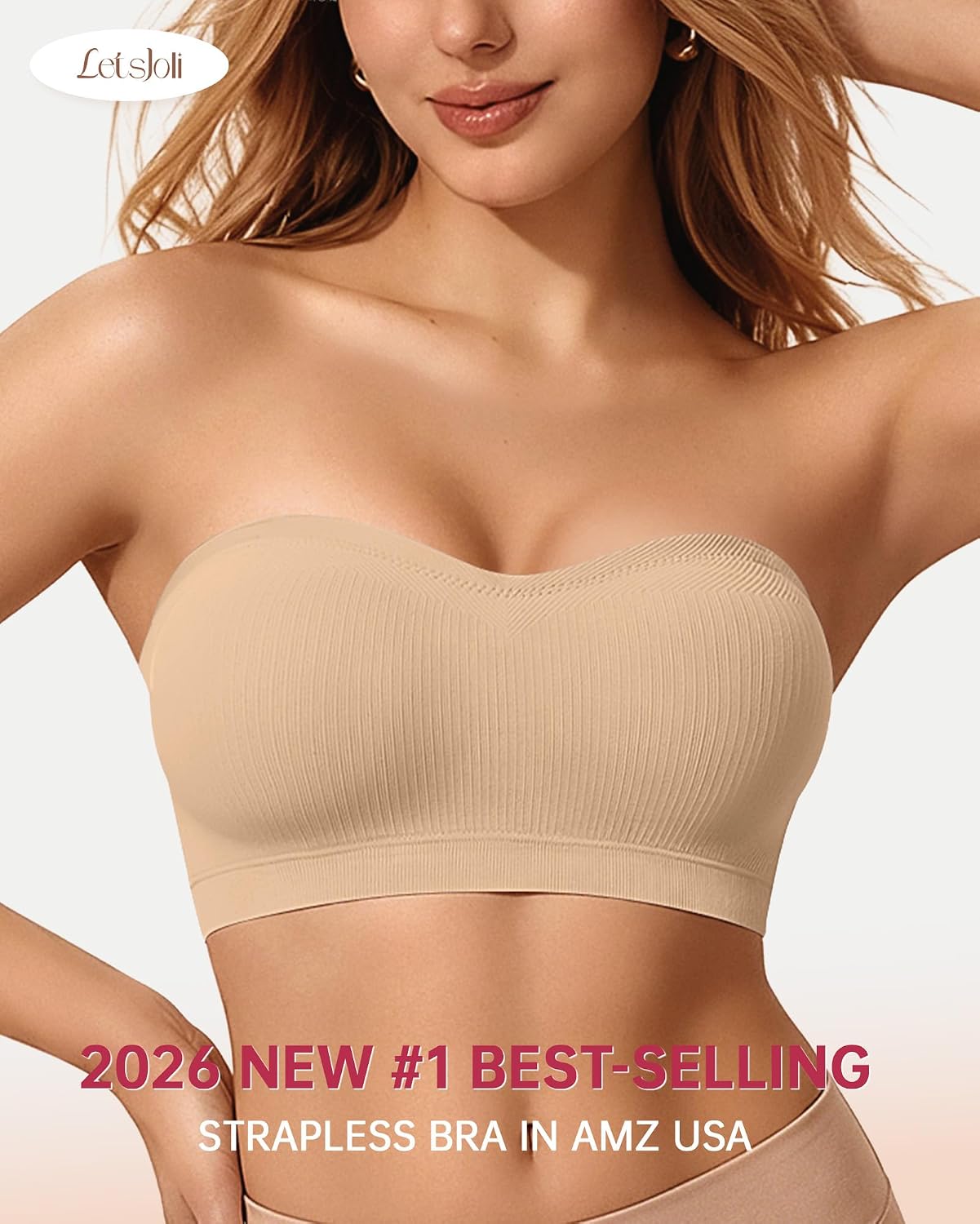 Detalle de LetsJoli Push Up Strapless Bandeau Bra 2XL 🎀