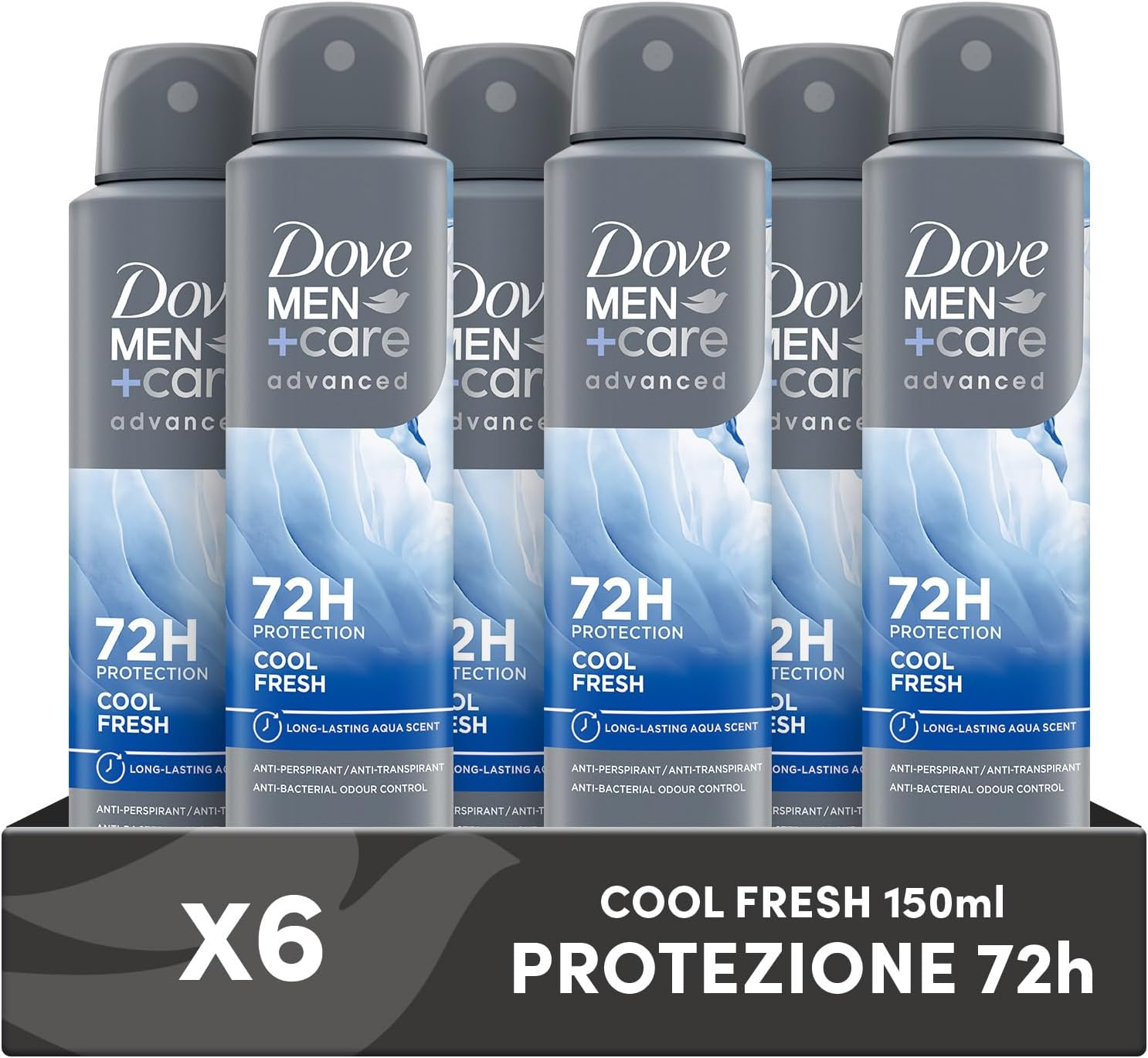 Thumbnail 6 de Dove Men + Care Sport Fresh Spray Advanced Care: Deodorante efficace e idratante, 6 pezzi da 150 ml