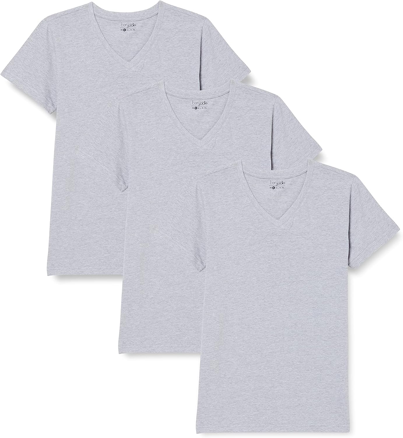 Detalle de berydale Camisetas Mujer cuello en V 100% Algodón