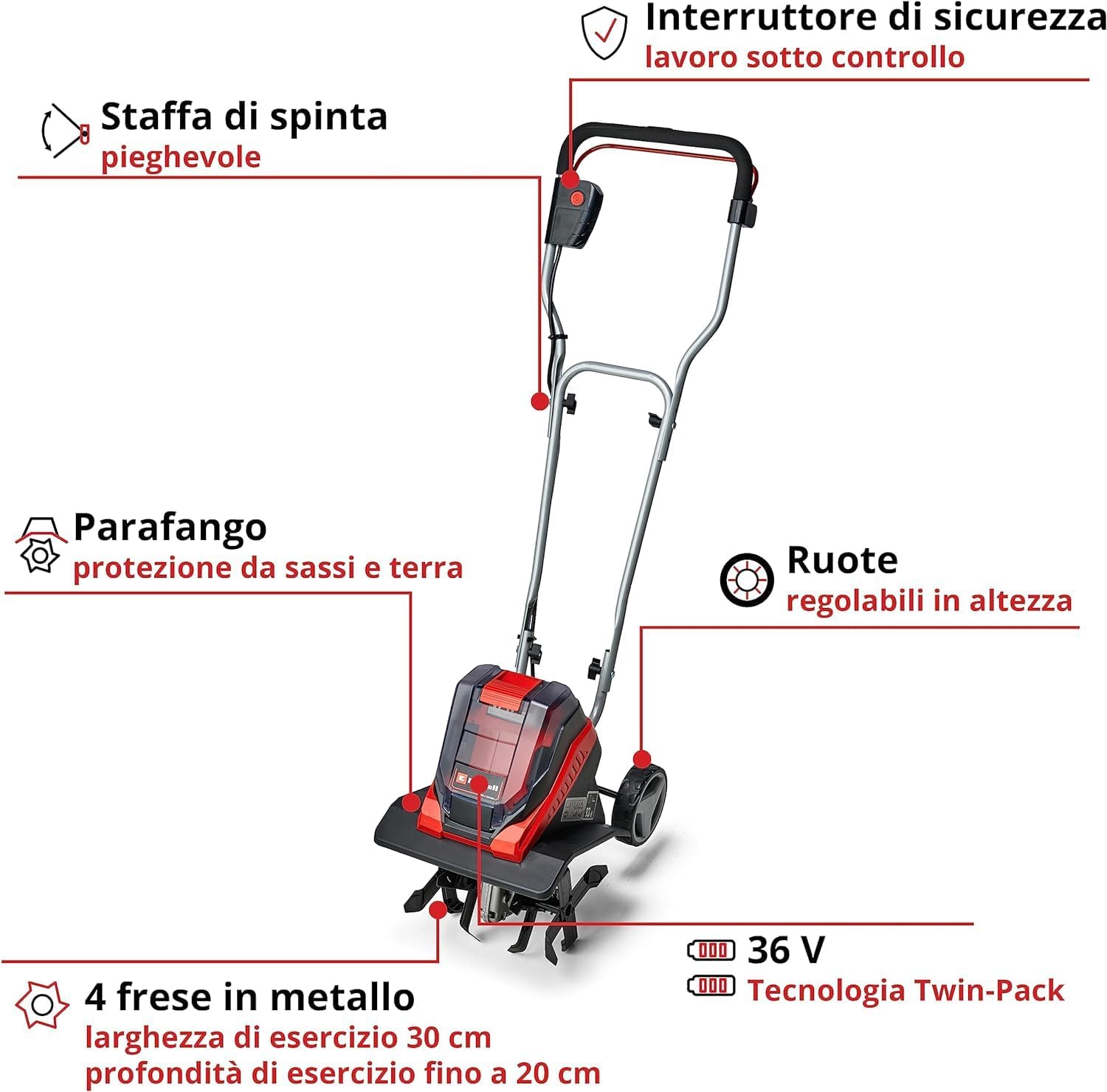 Thumbnail 2 de Einhell GE-CR 30 Li – Zappatrice a Batteria Solo Power X-Change