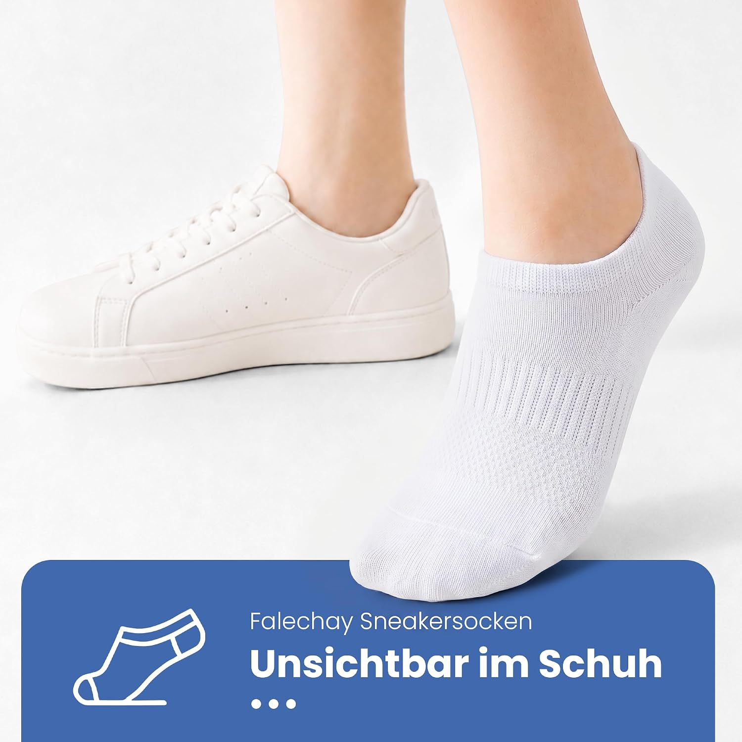 Thumbnail 1 de Falechay 10 Paar Sneaker Socken No-Show (Füßlinge) aus Baumwolle für Damen & Herren
