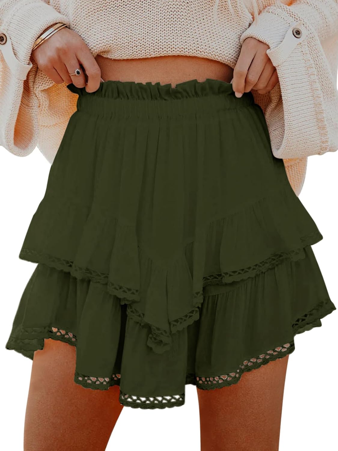Thumbnail 6 de Aoudery Flowy Shorts High Waist 1️⃣ Mini Skort