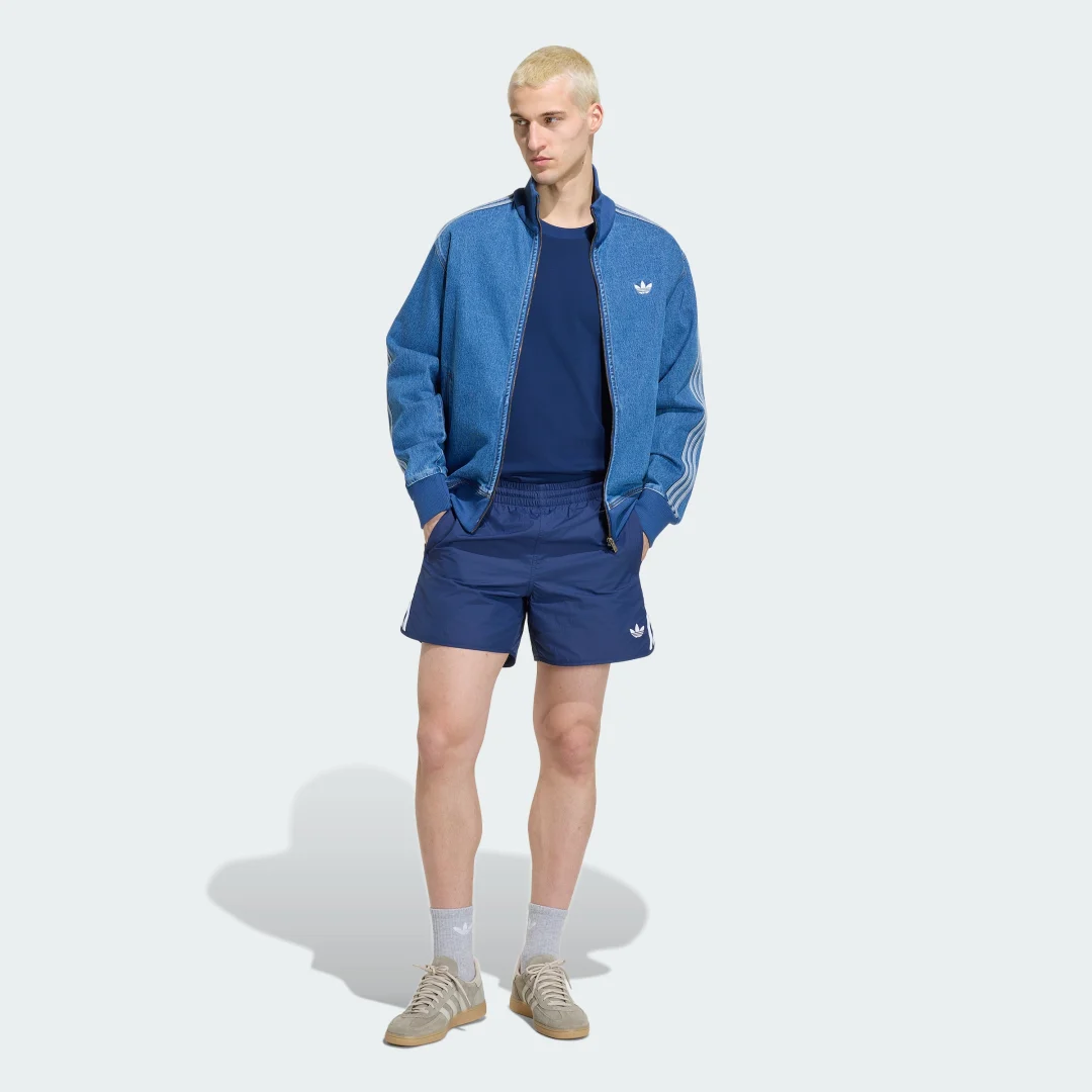 Thumbnail 2 de Camiseta Holgada Adicolor 3 Stripes de Adidas — azul, comodidad para el día a día