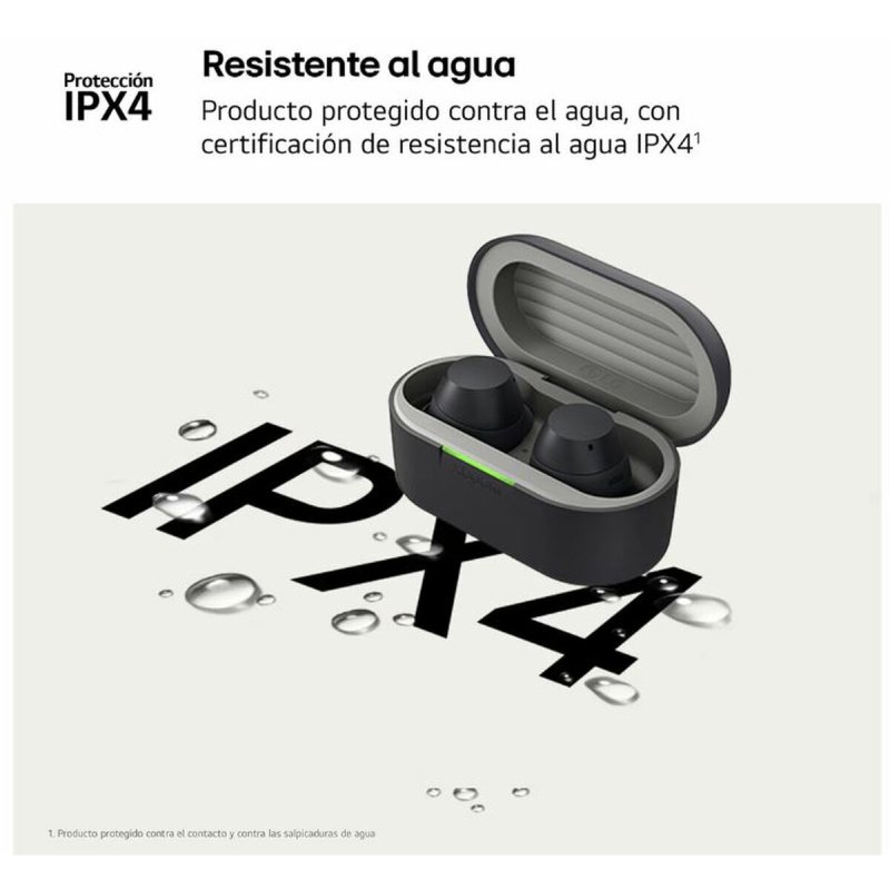 Detalle 2 de LG xboom Buds: Auriculares Bluetooth con Cancelación Activa de Ruido (NC) – Negros