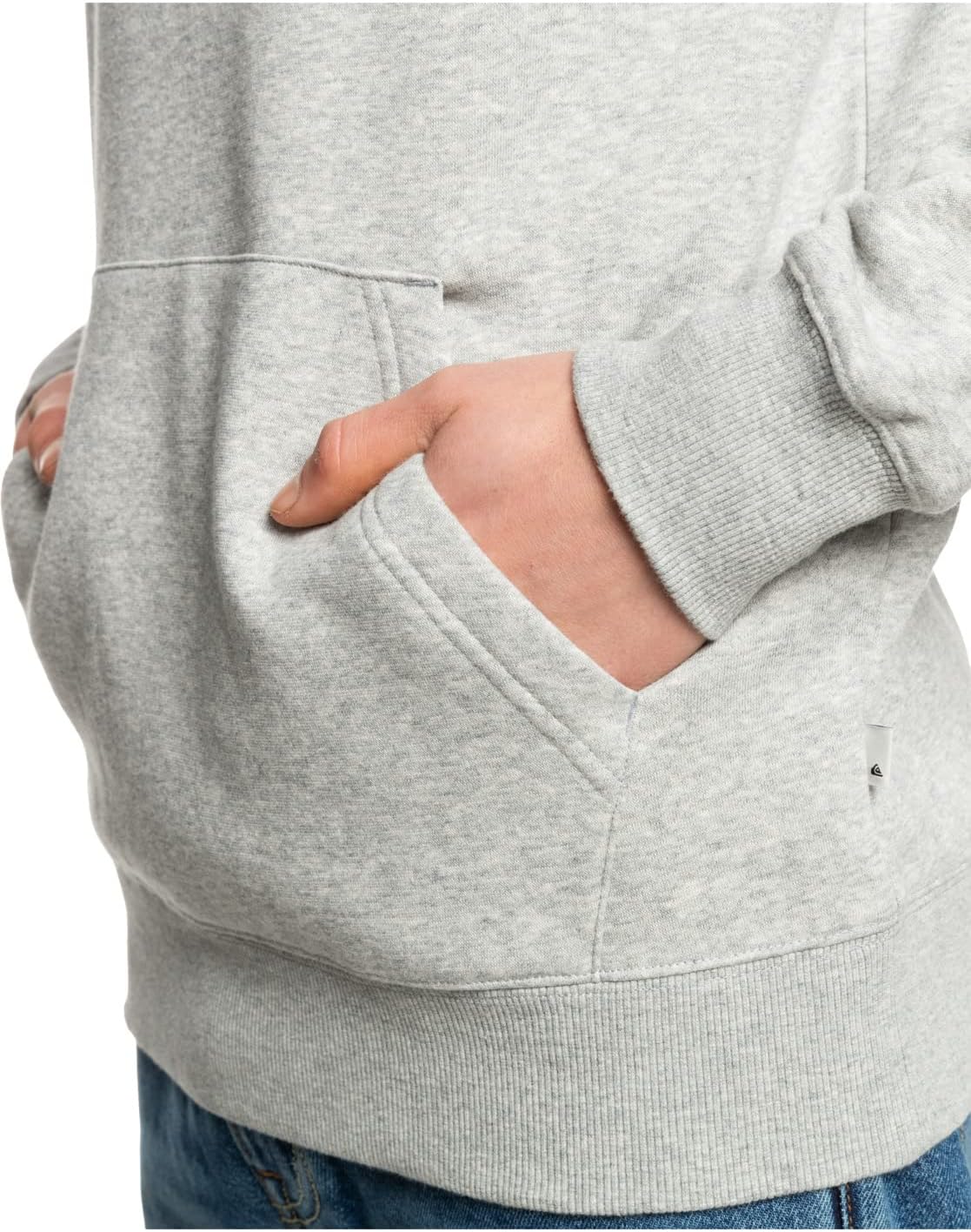 Detalle 2 de Quiksilver Homme Big Logo Hood Sweater en mélange coton/polyester, Athletic Heather (EU)