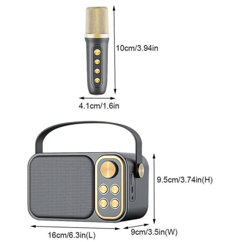 Thumbnail 1 de Klack Karaoke Retro 10 W Verde con subwoofer y micrófono