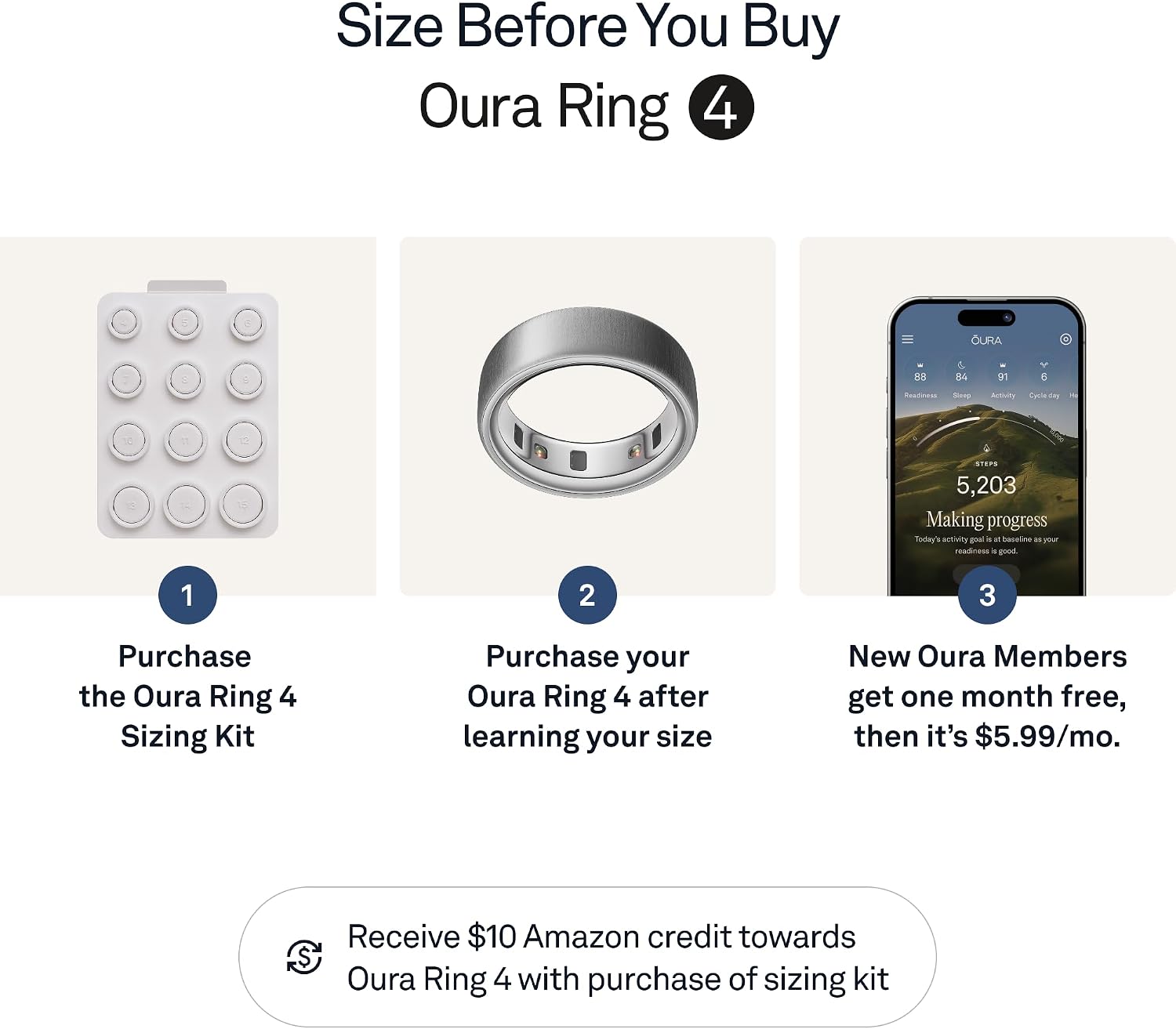 Oura Ring 4 – Brushed Silver smart ring