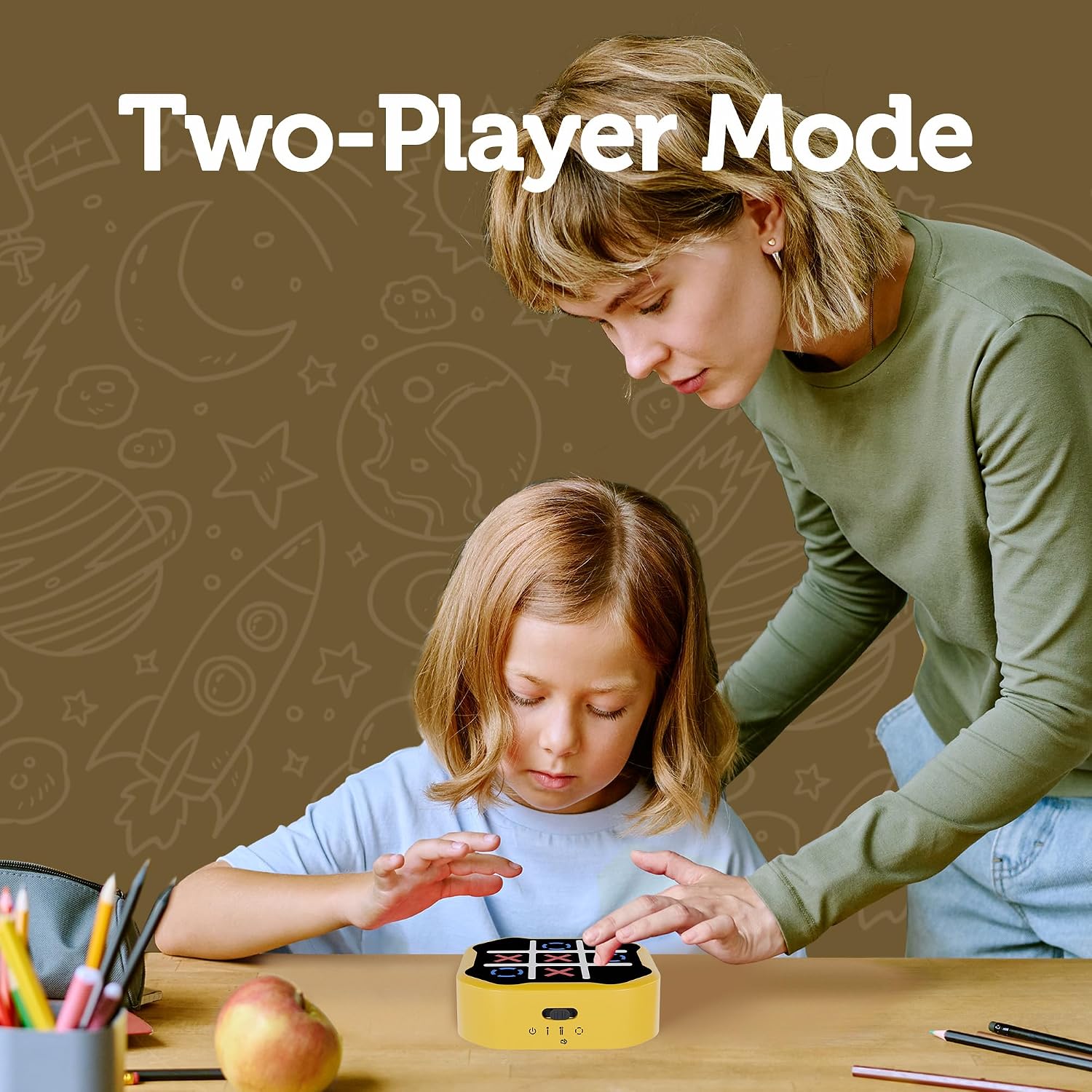 Thumbnail 6 de 3-in-1 Electronic Tic Tac Toe Toy – Handheld Family Travel Game with Silent Mode